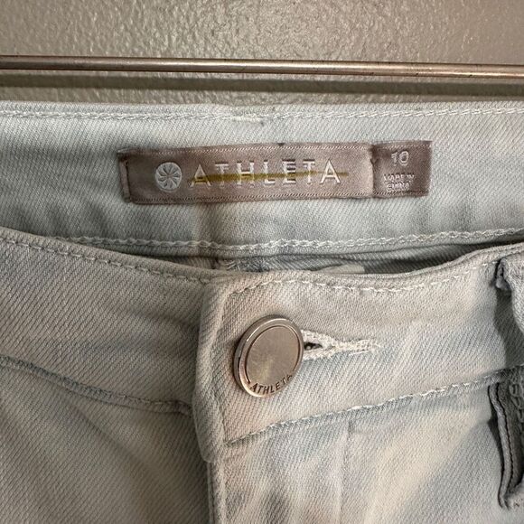 Athleta Sculptek Light Blue Skinny Jeans Size 10 ankle - Picture 5 of 7